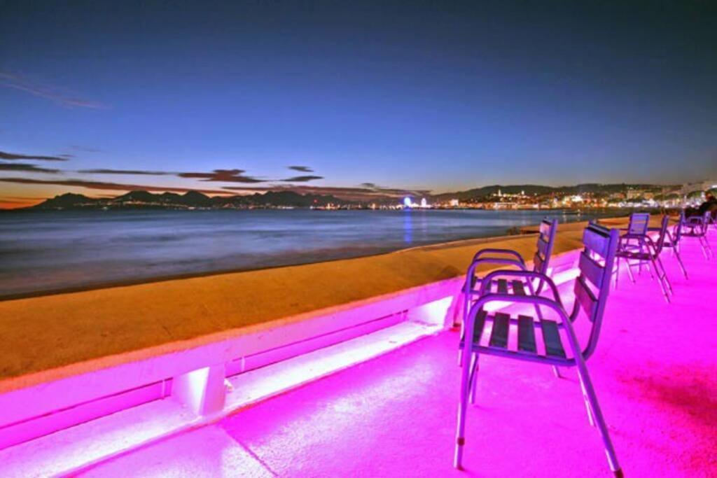 Cannes Palm Beach Parking, Clim, Wifi Plage 2' A Pieds Ngoại thất bức ảnh