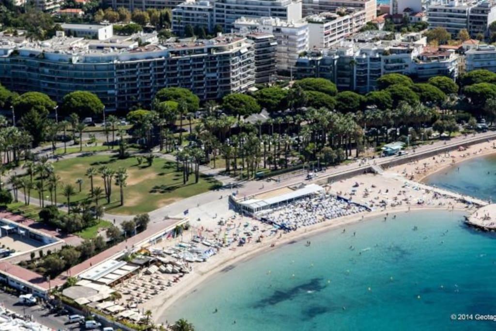 Cannes Palm Beach Parking, Clim, Wifi Plage 2' A Pieds Ngoại thất bức ảnh